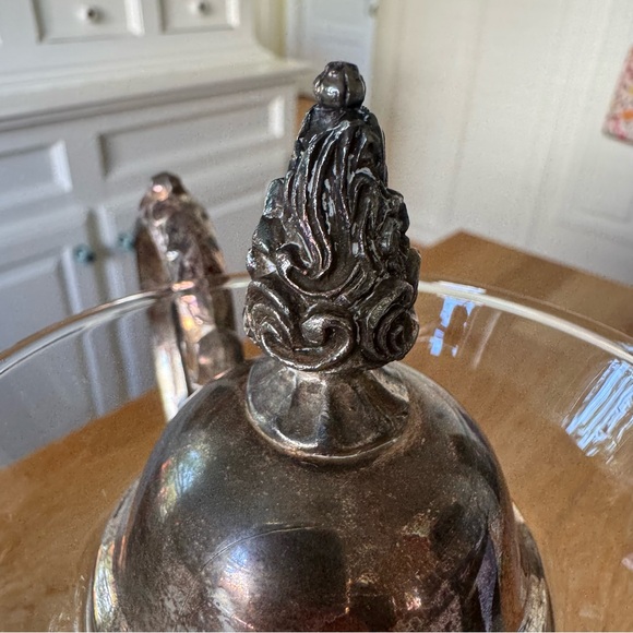 Vintage Glass Coffee Carafe with Silver Accents - Picture 8 of 8